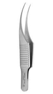 Ophthalmic Instrument: Fixation Forceps, Corneal Forceps, Curved, Tying Platforms