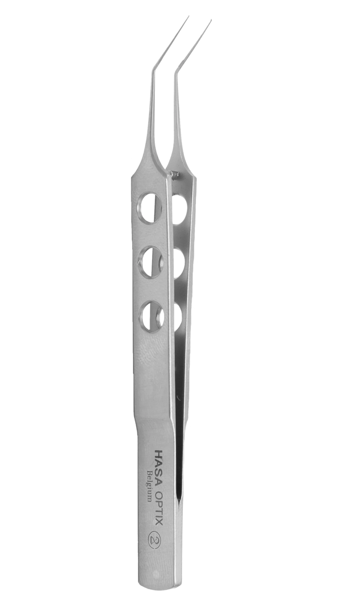 Capsulorhexis Forceps, 45° Angled Thin Shaft, Flat Handle, Length 105mm